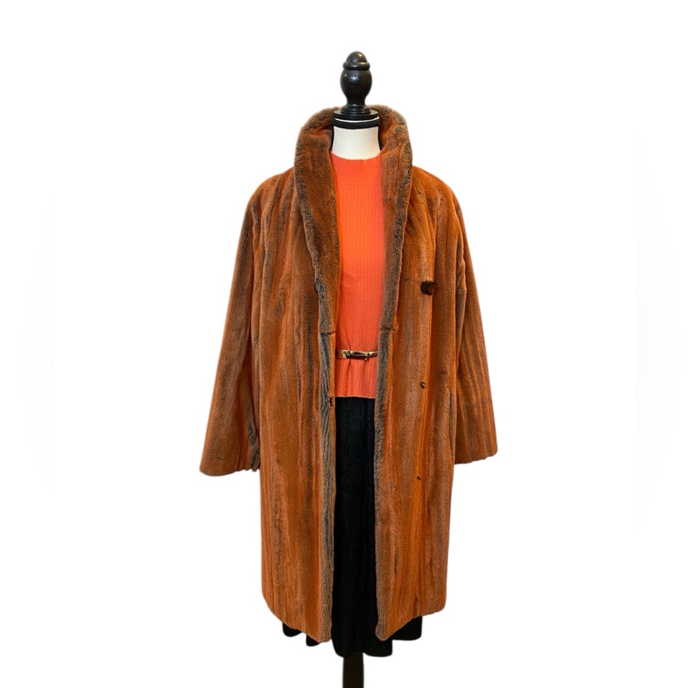 Faux fur coat, vintage rare find, EUC Size M relaxed fit glam rock grunge